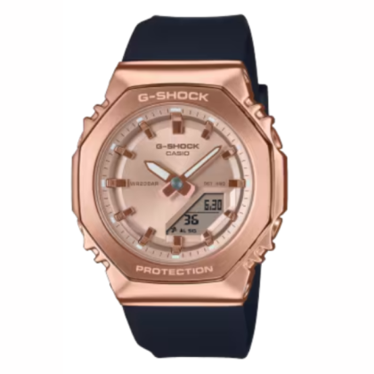 Casio G-Shock GM-S2110PG-1A4 Black Resin Band Women Sport Watch